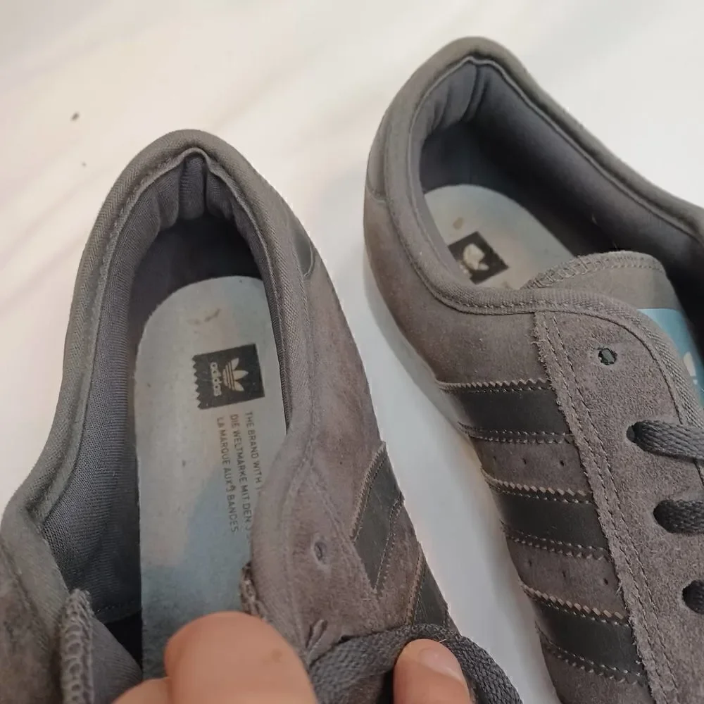 Adidas Trefoil Suede Sneakers Mens Grey Seeley Skateboarding 12